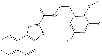 N'-(3,5-dichloro-2-methoxybenzylidene)naphtho[2,1-b]furan-2-carbohydrazide 구조식 이미지