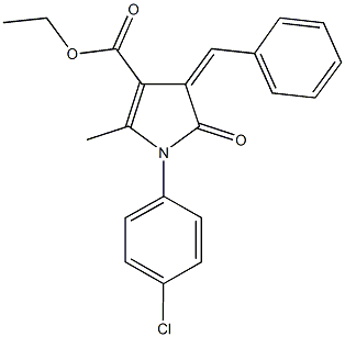 ethyl 4-benzylidene-1-(4-chlorophenyl)-2-methyl-5-oxo-4,5-dihydro-1H-pyrrole-3-carboxylate Structure