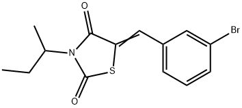 5-(3-bromobenzylidene)-3-sec-butyl-1,3-thiazolidine-2,4-dione 구조식 이미지