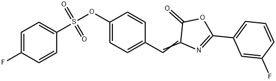 4-[(2-(3-fluorophenyl)-5-oxo-1,3-oxazol-4(5H)-ylidene)methyl]phenyl 4-fluorobenzenesulfonate Structure