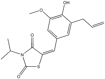 5-(3-allyl-4-hydroxy-5-methoxybenzylidene)-3-isopropyl-1,3-thiazolidine-2,4-dione Structure