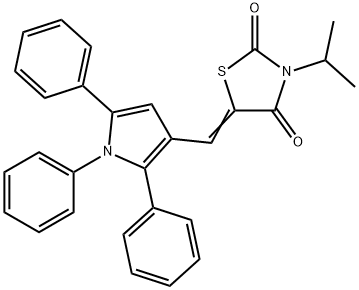 3-isopropyl-5-[(1,2,5-triphenyl-1H-pyrrol-3-yl)methylene]-1,3-thiazolidine-2,4-dione 구조식 이미지