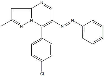 7-(4-chlorophenyl)-2-methyl-6-(phenyldiazenyl)pyrazolo[1,5-a]pyrimidine Structure