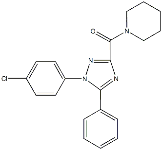 1-{[1-(4-chlorophenyl)-5-phenyl-1H-1,2,4-triazol-3-yl]carbonyl}piperidine Structure