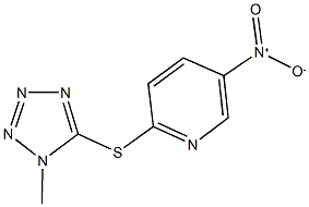 5-nitro-2-[(1-methyl-1H-tetraazol-5-yl)sulfanyl]pyridine 구조식 이미지