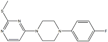 4-[4-(4-fluorophenyl)-1-piperazinyl]-2-pyrimidinyl methyl sulfide Structure