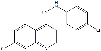 7-chloro-4-[2-(4-chlorophenyl)hydrazino]quinoline 구조식 이미지