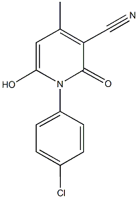 1-(4-chlorophenyl)-6-hydroxy-4-methyl-2-oxo-1,2-dihydropyridine-3-carbonitrile Structure