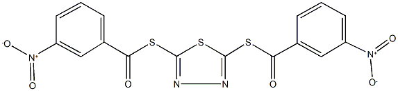 S-[5-({3-nitrobenzoyl}sulfanyl)-1,3,4-thiadiazol-2-yl] 3-nitrobenzenecarbothioate Structure