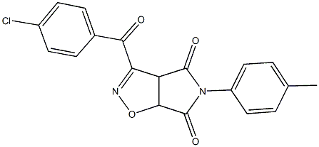 3-(4-chlorobenzoyl)-5-(4-methylphenyl)-3aH-pyrrolo[3,4-d]isoxazole-4,6(5H,6aH)-dione Structure