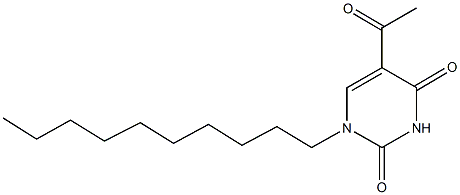 5-acetyl-1-decylpyrimidine-2,4(1H,3H)-dione Structure