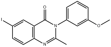 6-iodo-3-(3-methoxyphenyl)-2-methylquinazolin-4(3H)-one 구조식 이미지