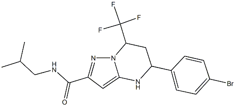 5-(4-bromophenyl)-N-isobutyl-7-(trifluoromethyl)-4,5,6,7-tetrahydropyrazolo[1,5-a]pyrimidine-2-carboxamide Structure