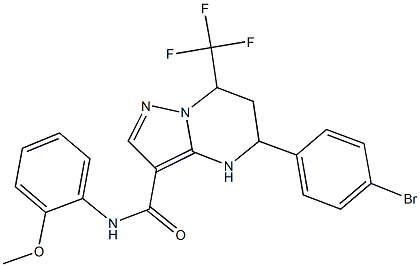5-(4-bromophenyl)-N-(2-methoxyphenyl)-7-(trifluoromethyl)-4,5,6,7-tetrahydropyrazolo[1,5-a]pyrimidine-3-carboxamide 구조식 이미지