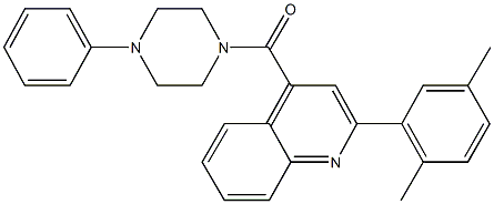 2-(2,5-dimethylphenyl)-4-[(4-phenyl-1-piperazinyl)carbonyl]quinoline 구조식 이미지