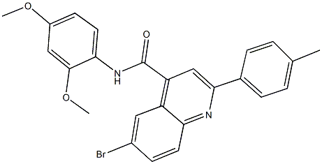 6-bromo-N-(2,4-dimethoxyphenyl)-2-(4-methylphenyl)-4-quinolinecarboxamide Structure