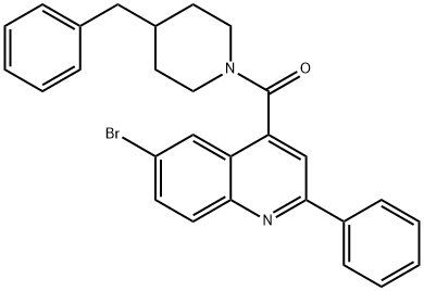 4-[(4-benzyl-1-piperidinyl)carbonyl]-6-bromo-2-phenylquinoline 구조식 이미지