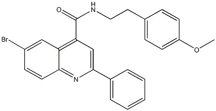 6-bromo-N-[2-(4-methoxyphenyl)ethyl]-2-phenyl-4-quinolinecarboxamide Structure