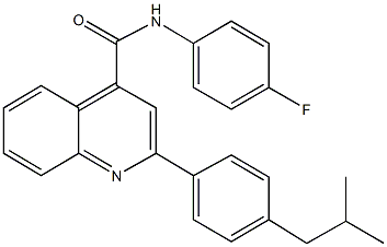 N-(4-fluorophenyl)-2-(4-isobutylphenyl)-4-quinolinecarboxamide 구조식 이미지