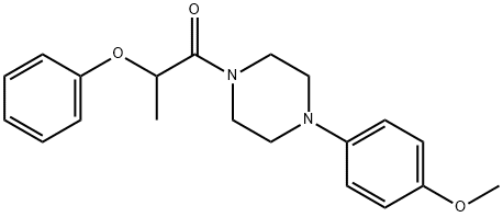 1-(4-methoxyphenyl)-4-(2-phenoxypropanoyl)piperazine 구조식 이미지