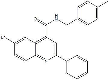 6-bromo-N-(4-methylbenzyl)-2-phenyl-4-quinolinecarboxamide Structure