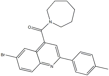 4-(1-azepanylcarbonyl)-6-bromo-2-(4-methylphenyl)quinoline Structure