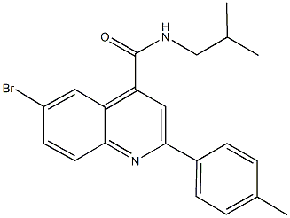 6-bromo-N-isobutyl-2-(4-methylphenyl)-4-quinolinecarboxamide Structure