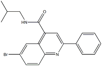 6-bromo-N-isobutyl-2-phenyl-4-quinolinecarboxamide Structure