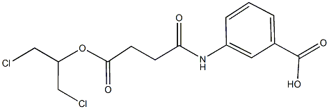 3-({4-[2-chloro-1-(chloromethyl)ethoxy]-4-oxobutanoyl}amino)benzoic acid Structure