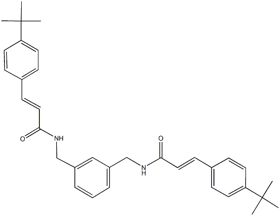 3-(4-tert-butylphenyl)-N-[3-({[3-(4-tert-butylphenyl)acryloyl]amino}methyl)benzyl]acrylamide Structure