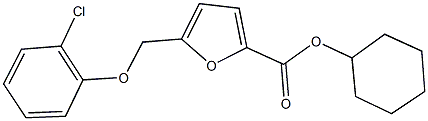 cyclohexyl 5-[(2-chlorophenoxy)methyl]-2-furoate Structure