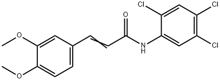 3-(3,4-dimethoxyphenyl)-N-(2,4,5-trichlorophenyl)acrylamide 구조식 이미지