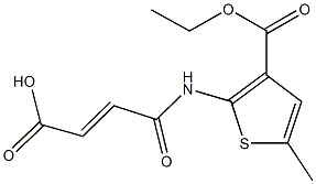 4-{[3-(ethoxycarbonyl)-5-methyl-2-thienyl]amino}-4-oxo-2-butenoic acid Structure