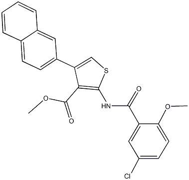 methyl 2-[(5-chloro-2-methoxybenzoyl)amino]-4-(2-naphthyl)-3-thiophenecarboxylate Structure