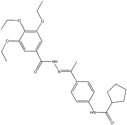 N-{4-[N-(3,4,5-triethoxybenzoyl)ethanehydrazonoyl]phenyl}cyclopentanecarboxamide Structure