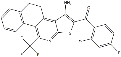 [3-amino-10-(trifluoromethyl)-4,5-dihydrobenzo[h]thieno[2,3-c]isoquinolin-2-yl](2,4-difluorophenyl)methanone 구조식 이미지