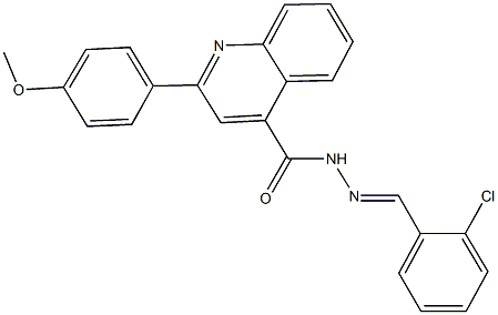 N'-(2-chlorobenzylidene)-2-(4-methoxyphenyl)-4-quinolinecarbohydrazide 구조식 이미지