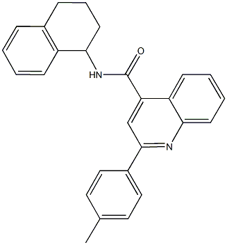 2-(4-methylphenyl)-N-(1,2,3,4-tetrahydro-1-naphthalenyl)-4-quinolinecarboxamide Structure