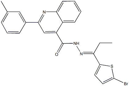 N'-[1-(5-bromo-2-thienyl)propylidene]-2-(3-methylphenyl)-4-quinolinecarbohydrazide Structure