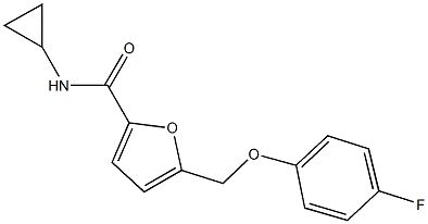 N-cyclopropyl-5-[(4-fluorophenoxy)methyl]-2-furamide Structure