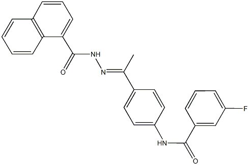 3-fluoro-N-{4-[N-(1-naphthoyl)ethanehydrazonoyl]phenyl}benzamide Structure
