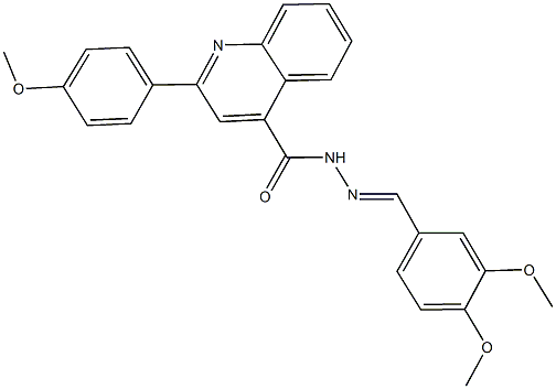 N'-(3,4-dimethoxybenzylidene)-2-(4-methoxyphenyl)-4-quinolinecarbohydrazide 구조식 이미지