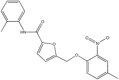 5-({2-nitro-4-methylphenoxy}methyl)-N-(2-methylphenyl)-2-furamide 구조식 이미지