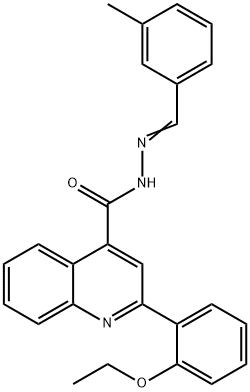 2-(2-ethoxyphenyl)-N'-(3-methylbenzylidene)-4-quinolinecarbohydrazide 구조식 이미지