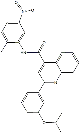 N-{5-nitro-2-methylphenyl}-2-(3-isopropoxyphenyl)quinoline-4-carboxamide 구조식 이미지