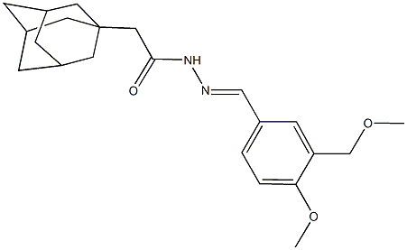 2-(1-adamantyl)-N'-[4-methoxy-3-(methoxymethyl)benzylidene]acetohydrazide Structure