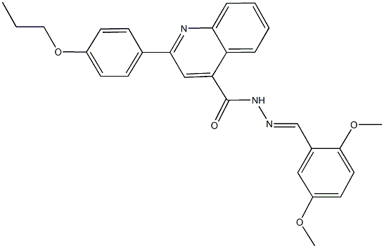 N'-(2,5-dimethoxybenzylidene)-2-(4-propoxyphenyl)-4-quinolinecarbohydrazide 구조식 이미지