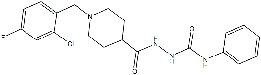 2-{[1-(2-chloro-4-fluorobenzyl)-4-piperidinyl]carbonyl}-N-phenylhydrazinecarboxamide 구조식 이미지