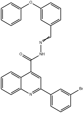 2-(3-bromophenyl)-N'-(3-phenoxybenzylidene)-4-quinolinecarbohydrazide 구조식 이미지