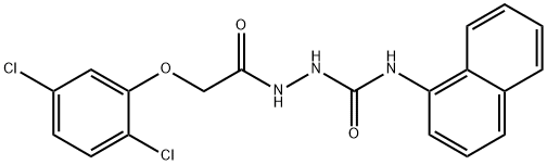 2-[(2,5-dichlorophenoxy)acetyl]-N-(1-naphthyl)hydrazinecarboxamide Structure